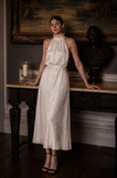 Fiona Pleated Dress in Cream