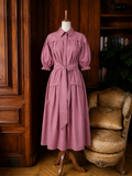 Eleonor Cotton Shirt Dress With Belt.