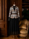 Matilda Tartan Wool Blazer