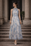 Orla Sky blue Lace Maxi Dress