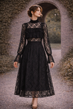 Evelyn Black Lace Blouse