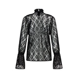 Evelyn Black Lace Blouse